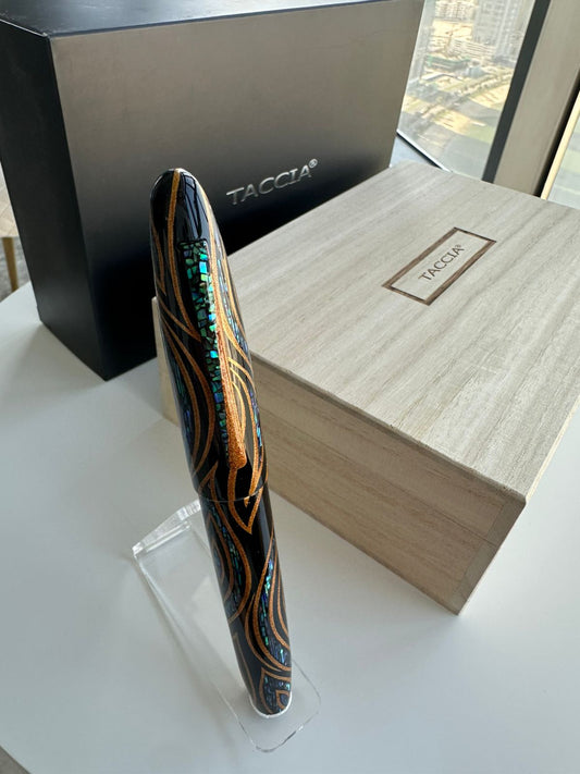 TACCIA Limited Edition Miyabi Empress Fountain Pen Fossils in the Sky Sunset Peacock