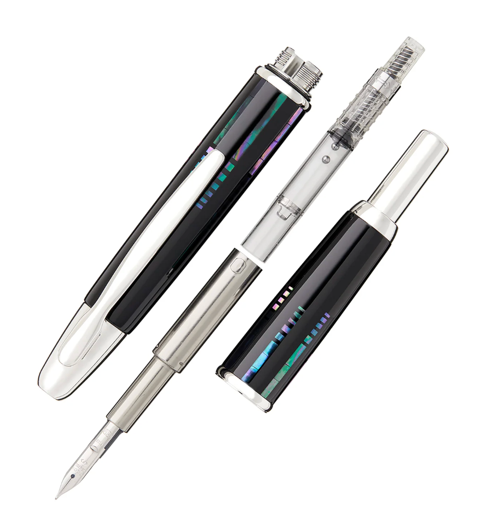 NAMIKI PILOT VANISHING POINT RADEN WATER SURFACE 18K M GOLD NIB FOUNTAIN PEN