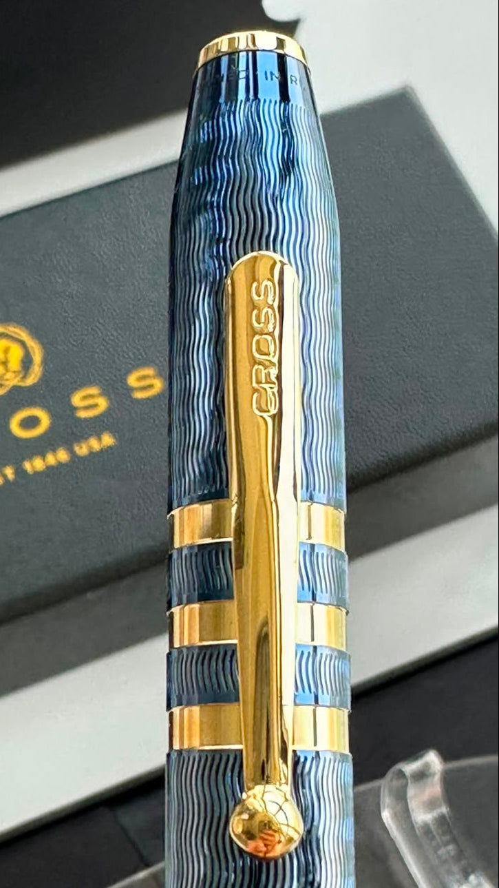 Cross Century II Special Edition 175th Anniversary Collection Translucent Blue Lacquer M Nib Fountain Pen