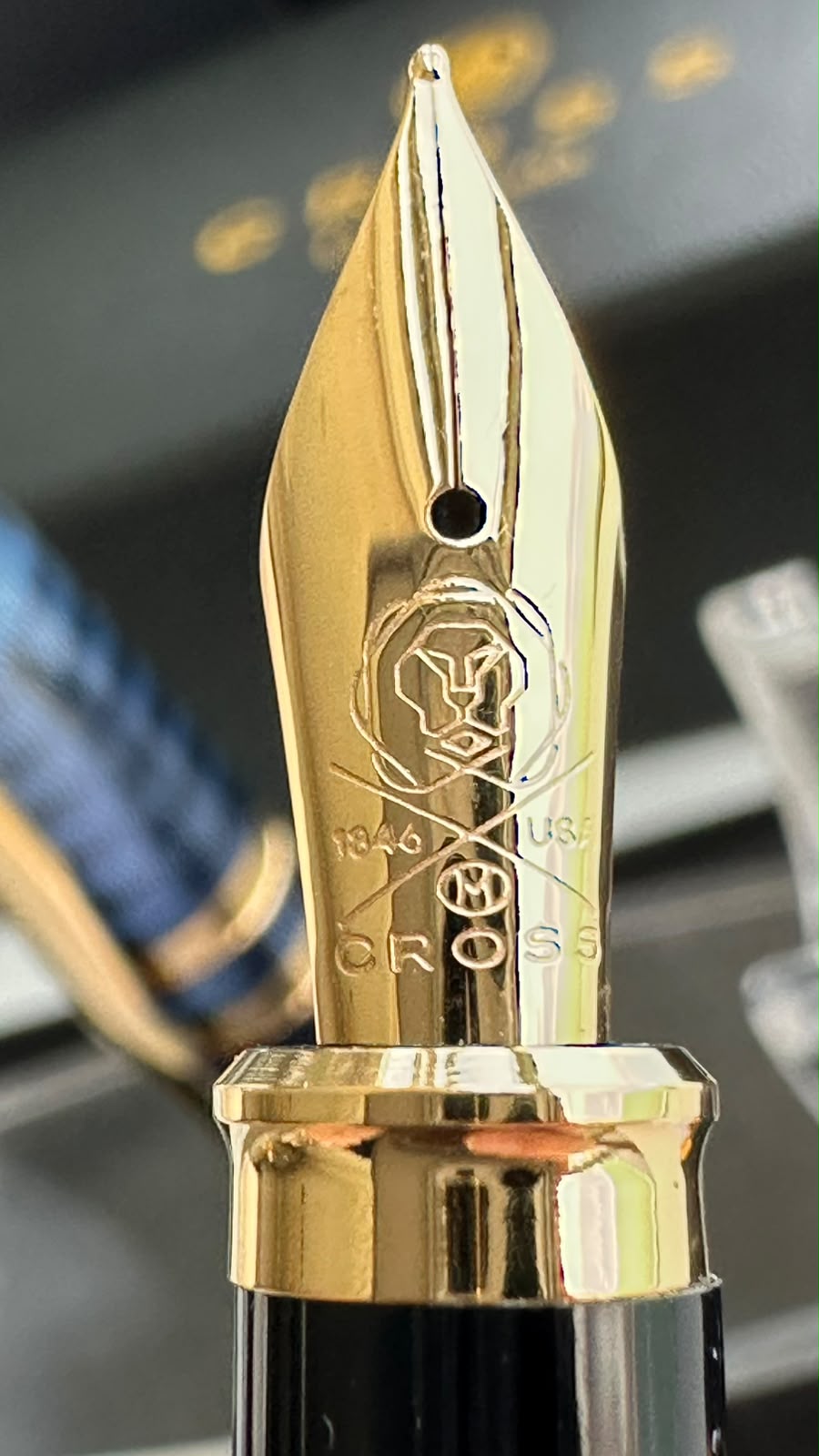 Cross Century II Special Edition 175th Anniversary Collection Translucent Blue Lacquer M Nib Fountain Pen