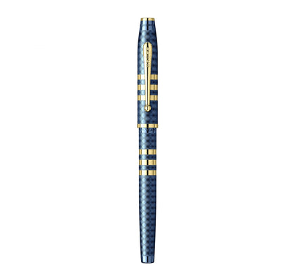 Cross Century II 175th Anniversary translucent blue lacquer fountain pen, capped view