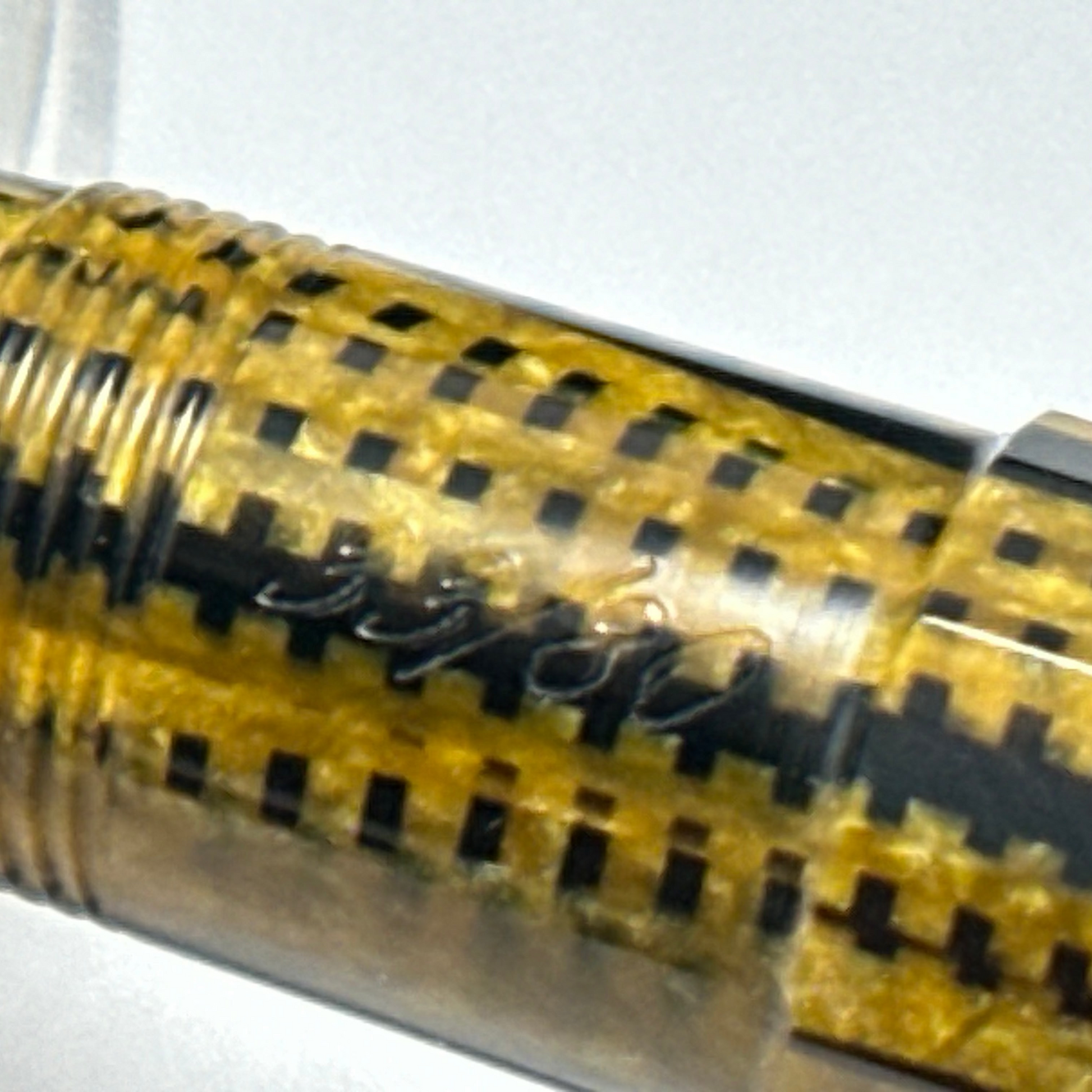 Individually numbered edition marking on the Omas Burkina Celluloid pen