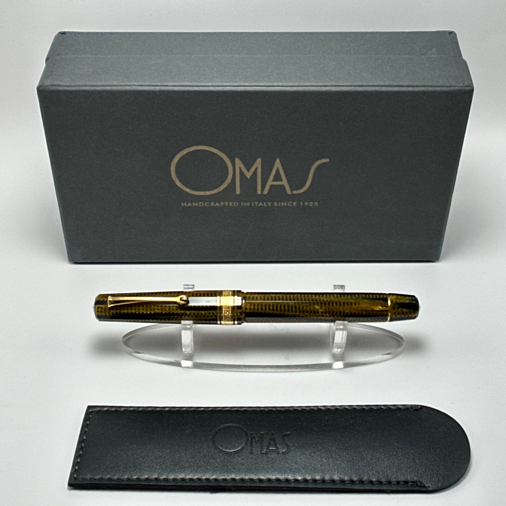 Omas Burkina Celluloid 80th Anniversary fountain pen with full presentation set