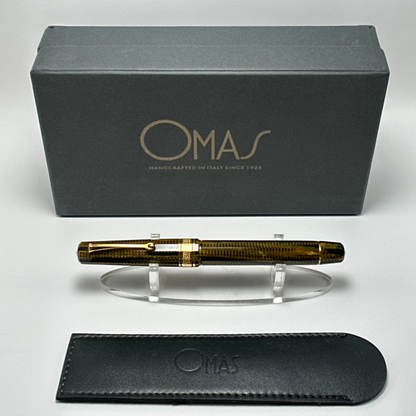 Omas Burkina Celluloid 80th Anniversary fountain pen with full presentation set
