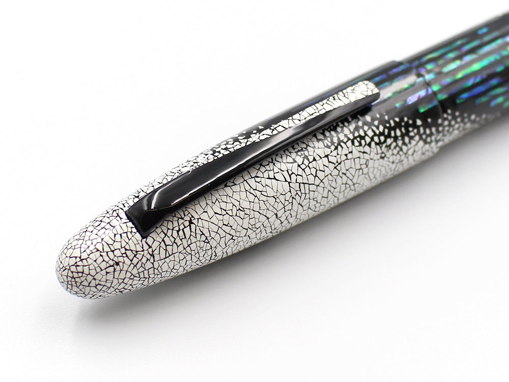 Taccia Empress Winter Breath fountain pen clip detail
