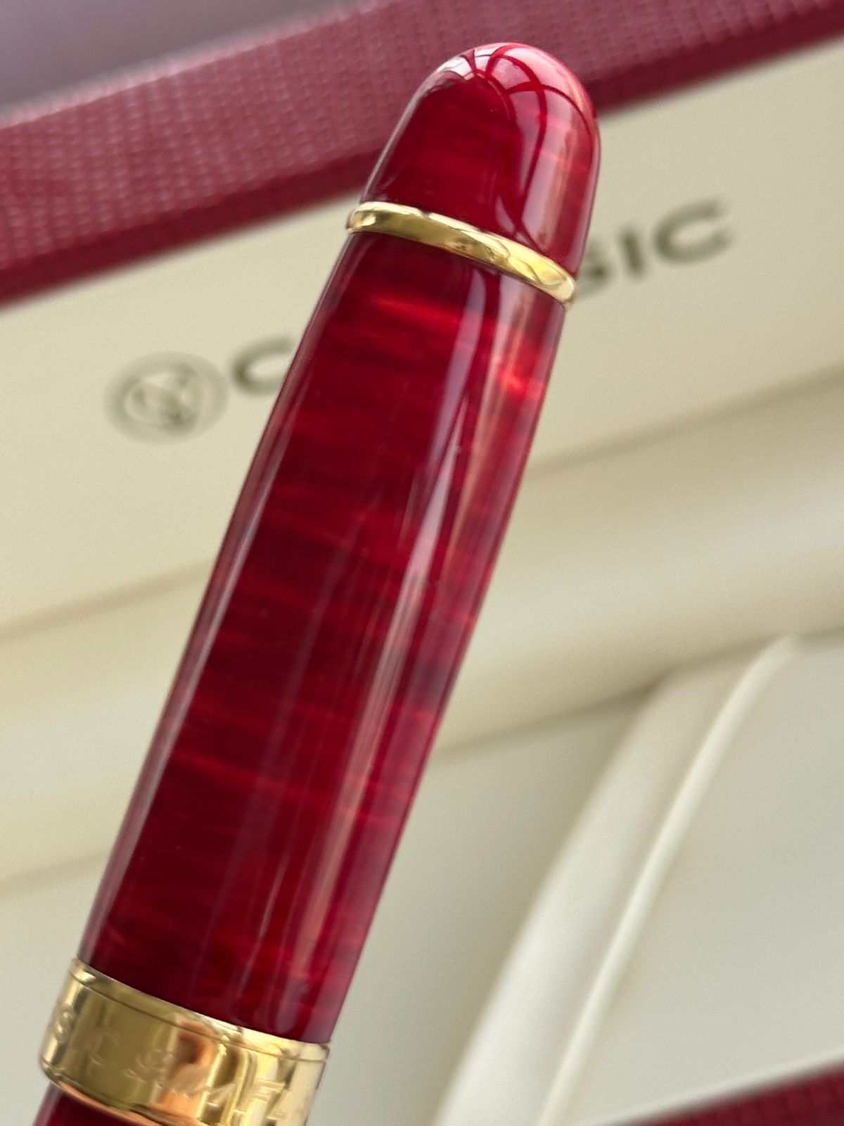 2007 CLASSIC PENS LM1 FLAME RED LAMBROU LIMITED EDITION FOUNTAIN PEN