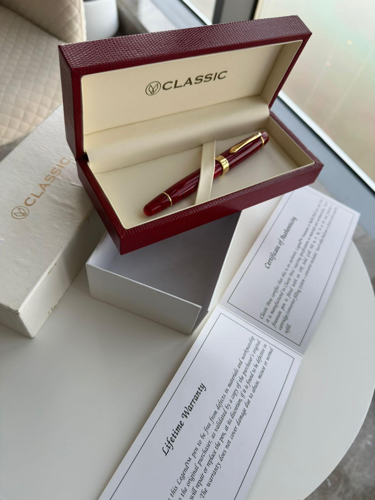 2007 CLASSIC PENS LM1 FLAME RED LAMBROU LIMITED EDITION FOUNTAIN PEN