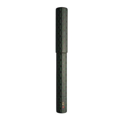 Danitrio Kama-nuri Bright Green on Genkai fountain pen, full view