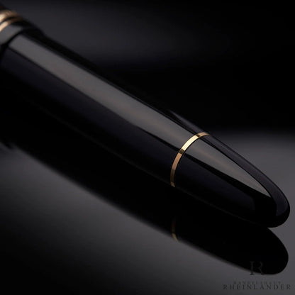 Montblanc Meisterstück 75th Anniversary No.149 — close-up of anniversary rings on barrel